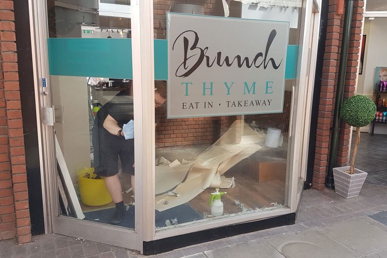 Brunch Thyme - frosted window graphics