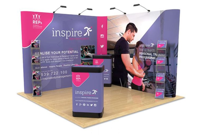 Inspire Leisure - 3x3 pop-up display stand