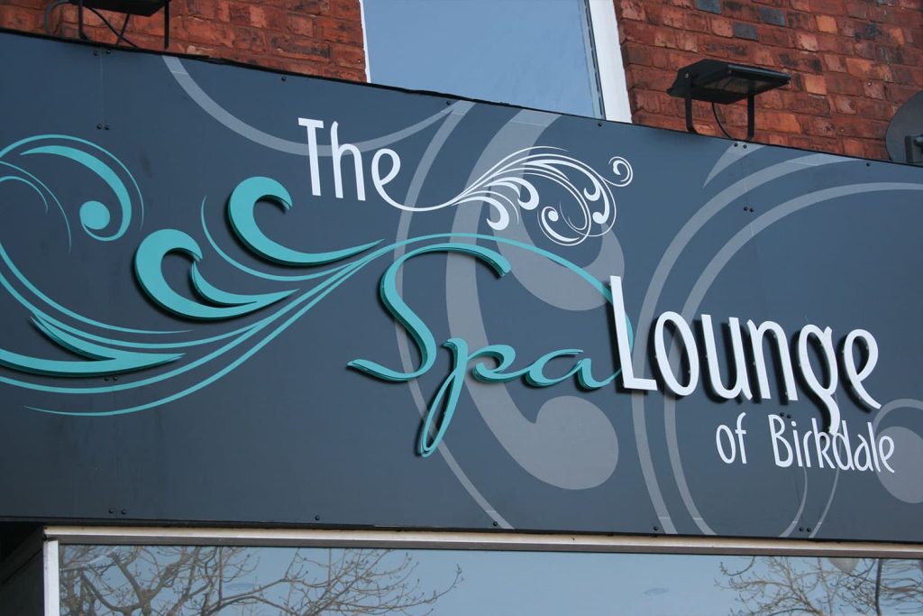 The Spa Lounge of Birkdale - flat cut acrylic letters
